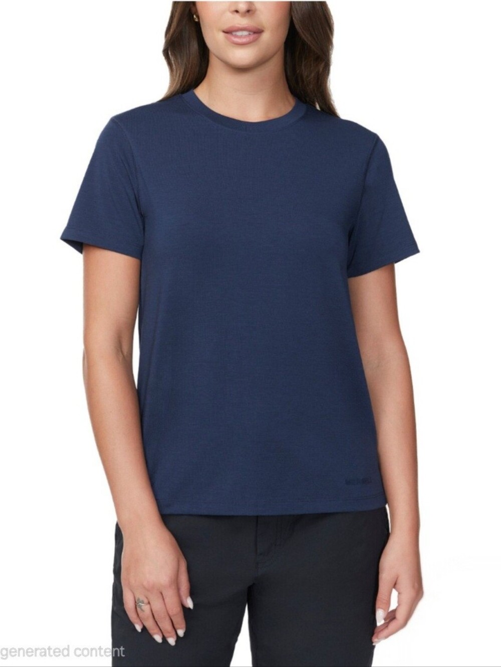 Merrill Classic Navy Crew Neck Tee Women's Size Large